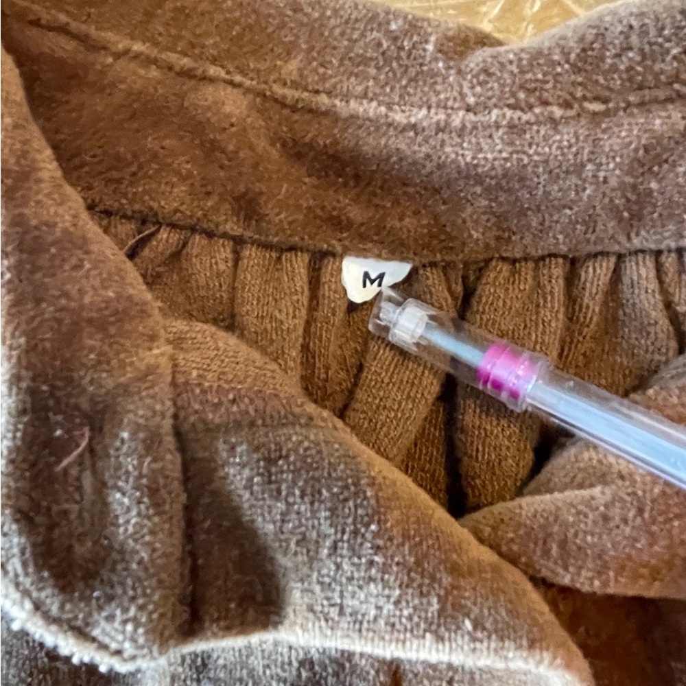 Vintage Brown Velour Pull Over - Picture 7 of 14